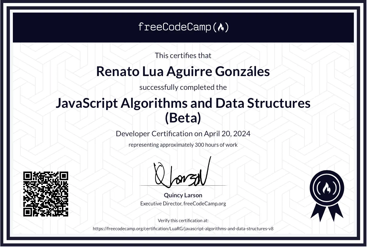 certificado de javascript