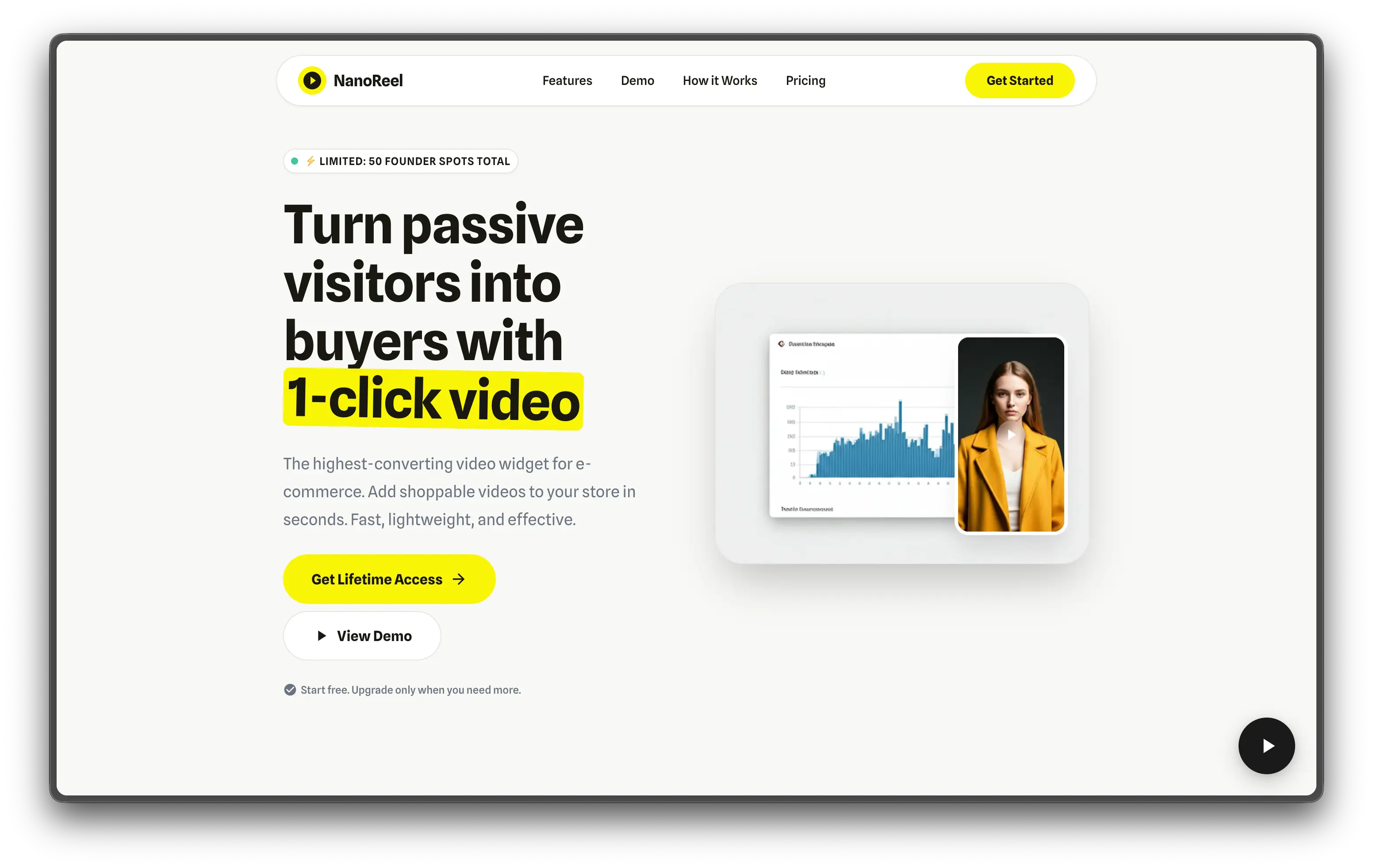 Captura de pantalla del proyecto /projects/nanoreel-landing.webp